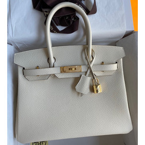 AAA Hermes Birkin 30 Retourne Handmade Bag In Nata Clemence Leather HMSH85M03JW