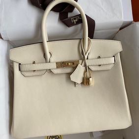 Hermes Birkin 30 Retourne Handmade Bag In Nata Swift Leather Replica HMSY74Q1DUI