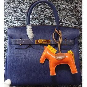 Hermes Birkin 30CM Tote Bags Litchi Leather H30LI Royal HMS9BFRMZ1I