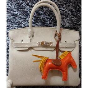 Hermes Birkin 30CM Tote Bags Litchi Leather H30LI White Top Replica HMS66MFB5ZG