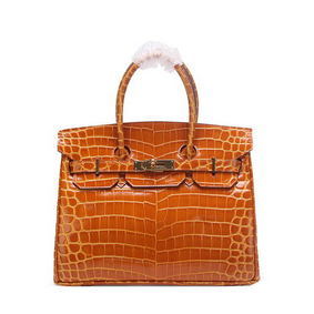 Hermes Birkin 30CM Tote Bags Wheat Iridescent Croco Leather Gold Replica HMSCDRWD3EE