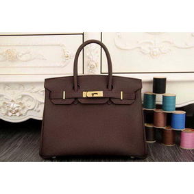 Hermes Birkin 35CM 30CM Tote Bag Original Leather HB35O Brown Replica HMS2FUN4Q0Y
