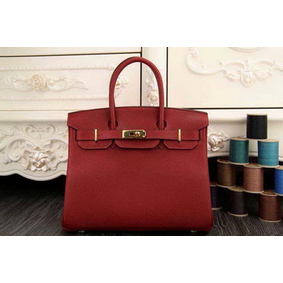 Imitation Hermes Birkin 35CM 30CM Tote Bag Original Leather HB35O Burgundy HMS9788632A