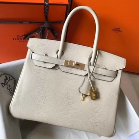 Hermes Birkin 35cm Bag In Beton Clemence Leather GHW Replica HMS14XJ9P8B