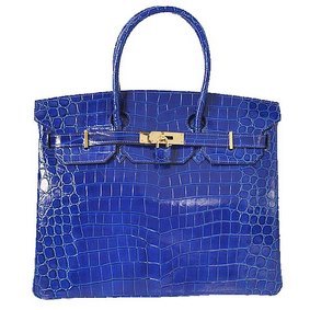 Hermes Birkin 35CM Tote Bag Blue Iridescent Croco Leather Gold 1:1 Replica HMS6IGLQ9X7