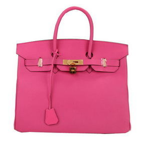 Cheap Hermes Birkin 35CM Tote Bag Peach Original Leather H35 Gold HMSB2XJD9M1