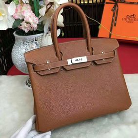 Copy Hermes Birkin Bag Original Leather 17825 Brown HMS8Q86Q2Z0