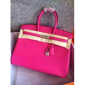 1:1 Replica Hermes Birkin Bag Original Togo Leather 17825 Rose HMS6G409OV8
