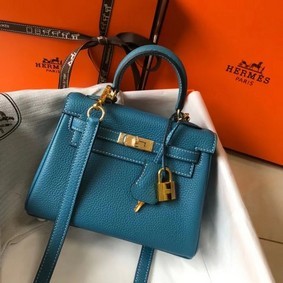First-class Quality Hermes Birkin Togo Leather 22590 blue HMS904Q4M1B