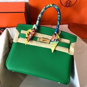 Hermes Birkin Tote Bag Original Togo Leather BK35 green HMSUL4SF1D9