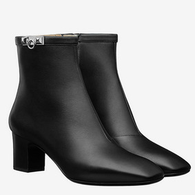 Hermes Black Calfskin Power Low Boot Top Replica HMSCH187L7V