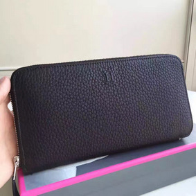 Hermes Black Clemence Azap Zipped Wallet Replica HMSY57L042S