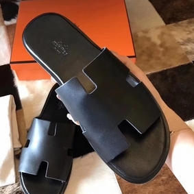 Imitation Hermes Black Swift Izmir Sandals HMSM9YF1E6W