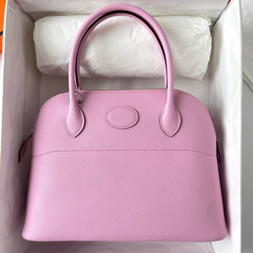 Hermes Bolide 1923 27 Handmade Bag In Mauve Sylvestre Epsom Calfskin Replica HMSGD7MVZTD