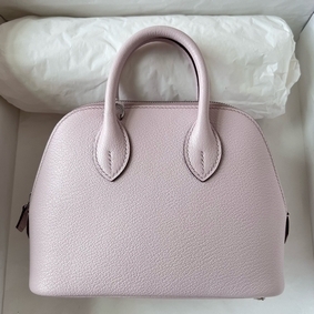 Replica Hermes Bolide 1923 Mini Handmade Bag In Mauve Pale Chevre Mysore Leather HMS0H9GLEMB