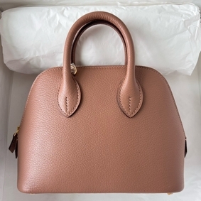 Hermes Bolide 1923 Mini Handmade Bag In Quebracho Chevre Mysore Leather HMSGBRV1KT4