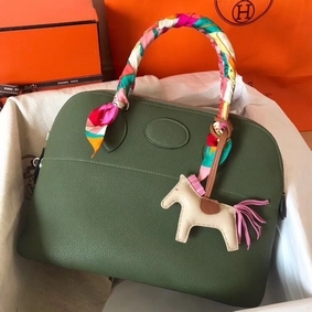 Hermes Bolide 31 Handmade Bag In Canopee Clemence Leather Top Replica HMS3NW01O09