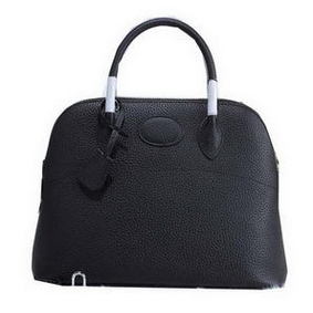 Hermes Bolide 31CM Calfskin Leather Tote Bag H509083 Black 1:1 Replica HMSN8Q1T7S6