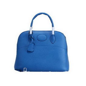 Hermes Bolide 31CM Calfskin Leather Tote Bag H509083 Blue Replica HMSHNHM9Y94
