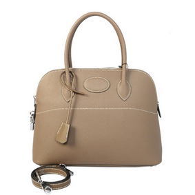 Hermes Bolide 31CM Tote Bags Calf Leather Gray Replica HMS4KMH5C6P