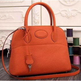 Replica Hermes Bolide 37CM Calfskin Leather Tote Bag B1004 Orange HMS9AKHJ915