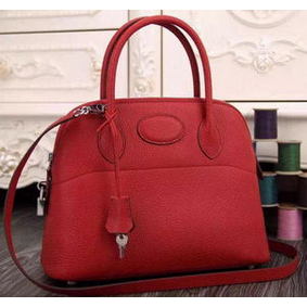 Hermes Bolide 37CM Calfskin Leather Tote Bag B1004 Red Top Replica HMS7YST45NJ