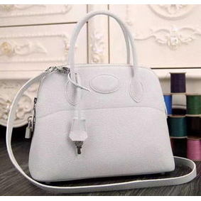 Hermes Bolide 37CM Calfskin Leather Tote Bag B1004 White Replica HMSS1ADW090