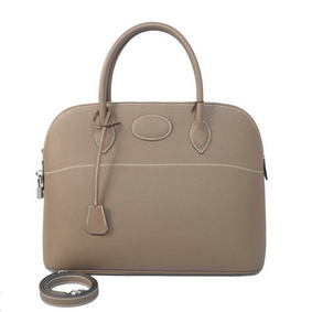 Cheap Hermes Bolide 37CM Tote Bags Calf Leather Gray HMS6T3V9523