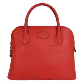 Hermes Bolide 37CM Tote Bags Clemence H1037 Red 1:1 Replica HMS6UZ96A38