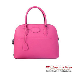 Copy Hermes Bolide Tote Bags Calf Leather Rose HMS48EVV815