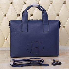 Hermes Briefcase Original Grainy Leather H8813T Royal Replica HMS454X4CM5