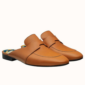 Best Quality Hermes Catena Mules In Brown Calfskin HMSE4J2UO3H