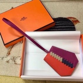 First-class Quality Hermes Clochette Cles Grand Tressage Charm In Orange/Purple HMSV0HM99TC