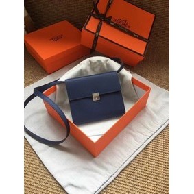 Cheap Hermes Clutch Epsom calfskin H0589 Dark Blue HMSKCJ02VIC