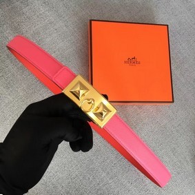 Cheap Hermes Collier de Chien belt buckle & Reversible leather strap 24 mm H0521 rose HMS1NGQD83X