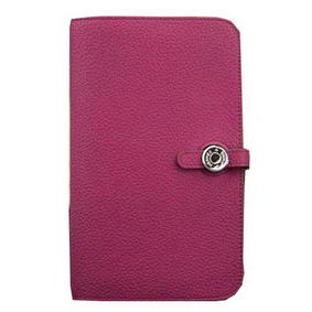 Hermes Compact Passport Holder Original Leather Wallet Peach Top Replica HMSA61CETE5