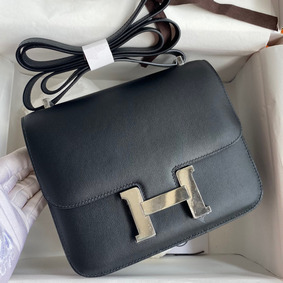 Hermes Constance 18 Handmade Bag In Black Swift Calfskin Replica HMSKQUN3W57