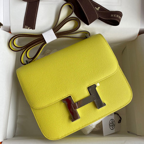 Hermes Constance 18 Handmade Bag In Lime Epsom Calfskin Replica HMS4IST3AC3