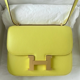 Hermes Constance 18 Handmade Bag In Lime Evercolor Calfskin Replica HMSN2LKTKHT