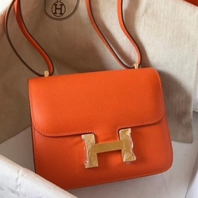 Hermes Constance 18 Handmade Bag In Orange Epsom Leather HMSN6BA8335