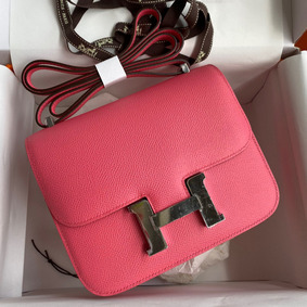 Imitation Hermes Constance 18 Handmade Bag In Rose Lipstick Epsom Calfskin HMS30V6ZA26