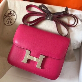 First-class Quality Hermes Constance 18 Handmade Bag In Rose Red Epsom Leather HMS5A87RO06