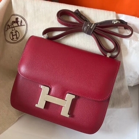 Copy Hermes Constance 18 Handmade Bag In Ruby Epsom Leather HMSKEB9NUK6