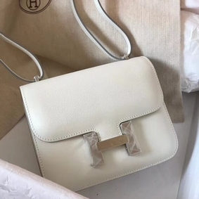 First-class Quality Hermes Constance 18 Handmade Bag In White Epsom Leather HMSB0FVJ28Y