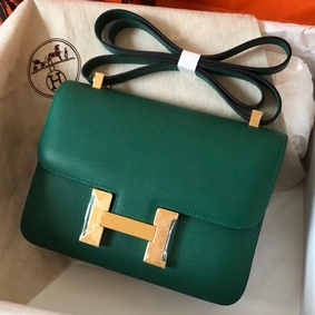 Hermes Constance 24 Handmade Bag In Malachite Epsom Leather HMS1D5UBF83