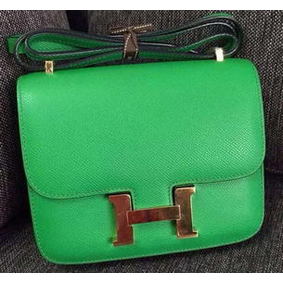 Imitation Hermes Constance Bag Calfskin Leather H9999 Light Green HMSFV86SRU6
