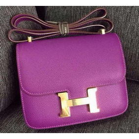 Hermes Constance Bag Calfskin Leather H9999 Purple Replica HMSV3117G69