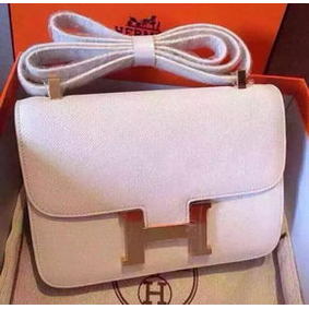 Fake Hermes Constance Bag Calfskin Leather H9999 White HMSWT14UJDO