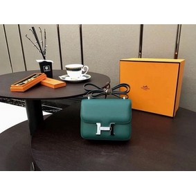 Replica Hermes Constance Bag Original Calfskin Leather H9910 Green HMS2U8JWN68