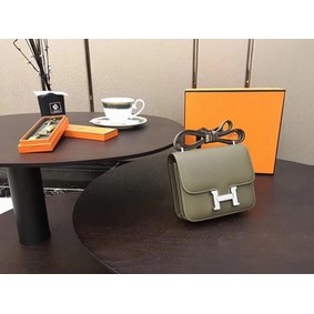Replica Hermes Constance Bag Original Calfskin Leather H9910 Grey HMSGGEY70AT